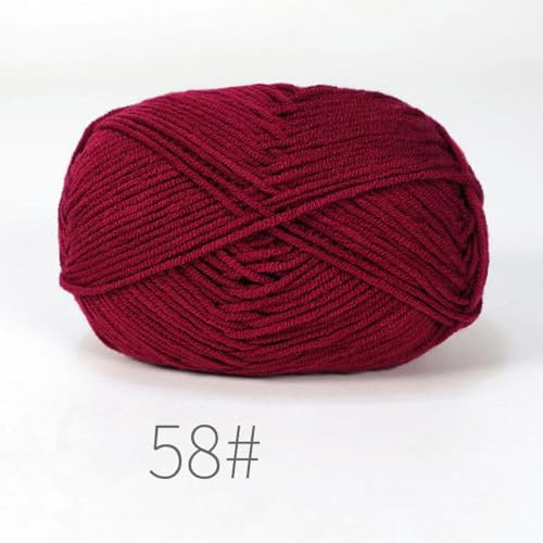 LOUKEKE 10 Knäuel/Lot 500 g weiches Seidenmilch-Baumwollgarn zum Stricken, Häkelgarn, Bio-Webgarn von LOUKEKE