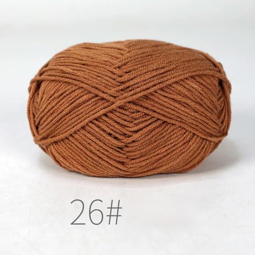 LOUKEKE 10 Knäuel/Lot 500 g weiches Seidenmilch-Baumwollgarn zum Stricken, Häkelgarn, Bio-Webgarn von LOUKEKE