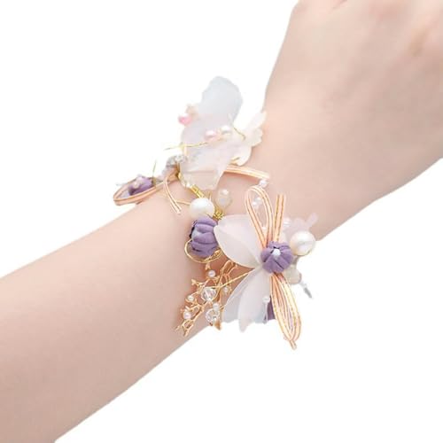 LOUKEKE 10 STÜCKE Hochzeit Handgelenk Corsage Armband Handgemachte Künstliche Braut Handgelenk Blume Armband Elegante Hochzeit Accessorie von LOUKEKE