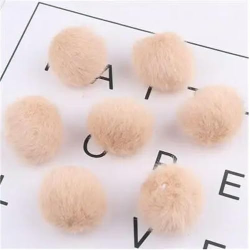 LOUKEKE 10 Stück 25 mm Kunstfell-Pompon, 2,5 cm, zum Selbermachen, Pompon-Zubehör, Flauschige Pompons für Schlüsselanhänger, als Schmuck, zum Selbermachen, Ohrring-Pompons von LOUKEKE