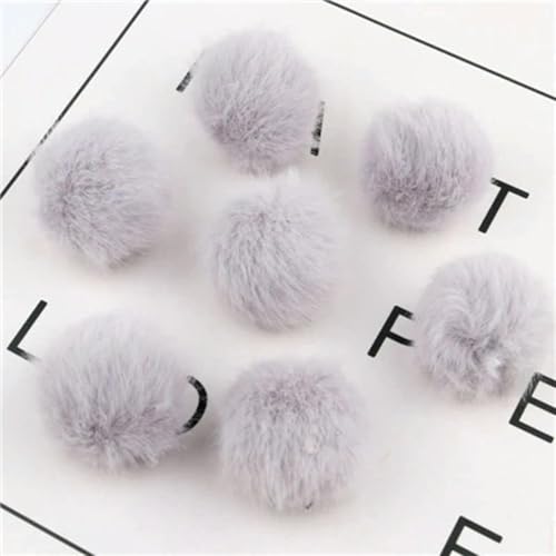 LOUKEKE 10 Stück 25 mm Kunstfell-Pompon, 2,5 cm, zum Selbermachen, Pompon-Zubehör, Flauschige Pompons für Schlüsselanhänger, als Schmuck, zum Selbermachen, Ohrring-Pompons von LOUKEKE