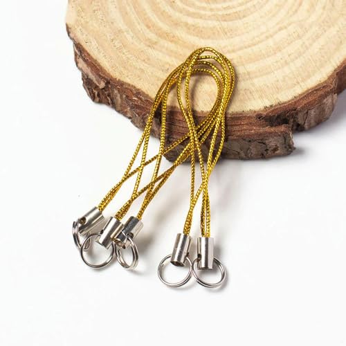 LOUKEKE 100 Stück Schlüsselband-Gurt, Kordel-Haken-Verschluss-Clip für DIY-Charm-Schlüsselanhänger, Schlüsselanhänger, Telefon, Schmuck, Zubehör, Herstellungszubehör von LOUKEKE