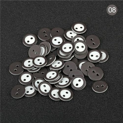 LOUKEKE 1000 STÜCKE 10 MM Gefärbtes Harz 2-Löcher Kinderknöpfe Harz Mantel Stiefel Nähen Kleidung Zubehör Scrapbooking Handmade von LOUKEKE