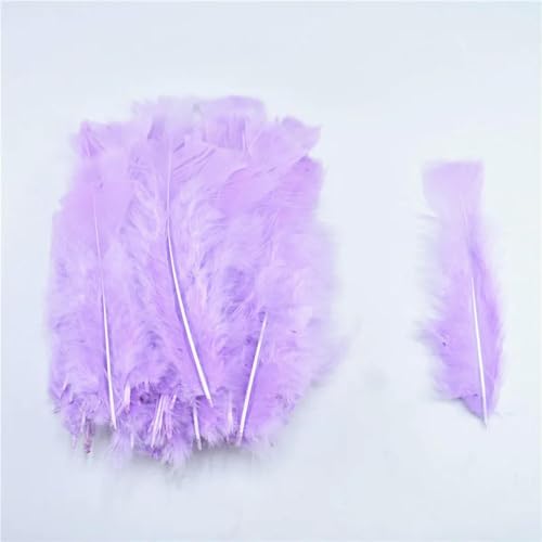 LOUKEKE 100Pcs Flache Flauschigen Türkei Federn Für Handarbeiten DIY Kopfschmuck Plumes Handwerk Baum Dekoration von LOUKEKE