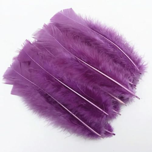 LOUKEKE 100Pcs Flache Flauschigen Türkei Federn Für Handarbeiten DIY Kopfschmuck Plumes Handwerk Baum Dekoration von LOUKEKE