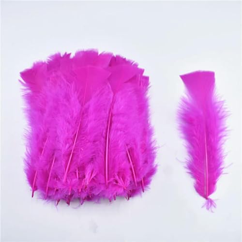 LOUKEKE 100Pcs Flache Flauschigen Türkei Federn Für Handarbeiten DIY Kopfschmuck Plumes Handwerk Baum Dekoration von LOUKEKE