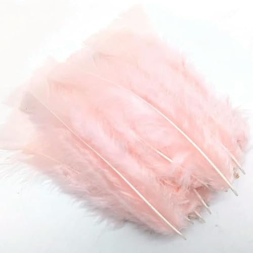 LOUKEKE 100Pcs Flache Flauschigen Türkei Federn Für Handarbeiten DIY Kopfschmuck Plumes Handwerk Baum Dekoration von LOUKEKE