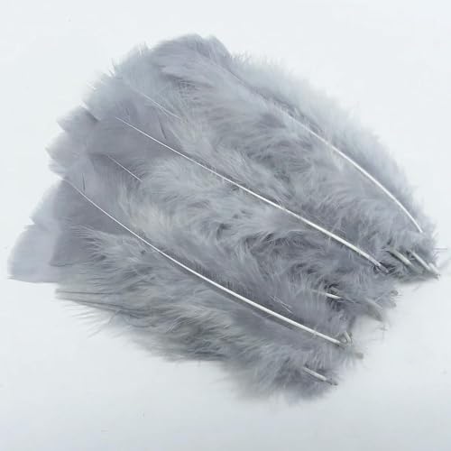 LOUKEKE 100Pcs Flache Flauschigen Türkei Federn Für Handarbeiten DIY Kopfschmuck Plumes Handwerk Baum Dekoration von LOUKEKE