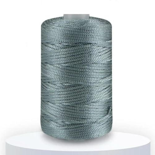 LOUKEKE 120 g, 2,5 mm, mittleres Garn, grobes Eisleinen, helle Seide, hohler, Leichter Wollfaden, Sommer-Sonnenhut, handgewebt, DIY-Hakentasche, Slipper von LOUKEKE