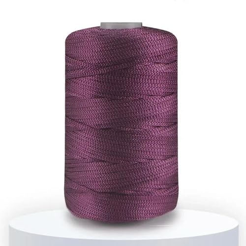 LOUKEKE 120 g, 2,5 mm, mittleres Garn, grobes Eisleinen, helle Seide, hohler, Leichter Wollfaden, Sommer-Sonnenhut, handgewebt, DIY-Hakentasche, Slipper von LOUKEKE