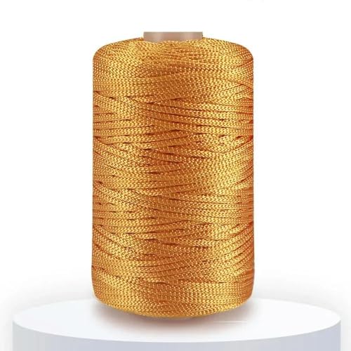 LOUKEKE 120 g, 2,5 mm, mittleres Garn, grobes Eisleinen, helle Seide, hohler, Leichter Wollfaden, Sommer-Sonnenhut, handgewebt, DIY-Hakentasche, Slipper von LOUKEKE