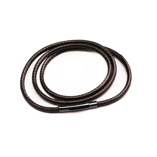 LOUKEKE 1PC schwarz braun geflochtene Leder Seil Halskette Kette Choker Kragen Hals DIY Anhänger von LOUKEKE