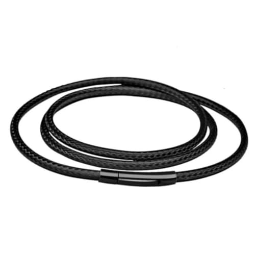 LOUKEKE 1PC schwarz braun geflochtene Leder Seil Halskette Kette Choker Kragen Hals DIY Anhänger von LOUKEKE