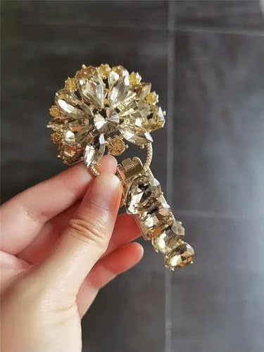 LOUKEKE 1pc Pelzmantel Nerz Knöpfe Pelzmantel Entenschnabel Schnalle Nähen Dekoration Zubehör Strass Haken Brosche Ärmelknöpfe von LOUKEKE