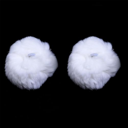 LOUKEKE 2 Teile/los 6cm Pelz Bedeckt Ball Perlen Bunte Charme Pompom Perlen Für DIY Handwerk Materialien Ornament Herstellung Liefert von LOUKEKE