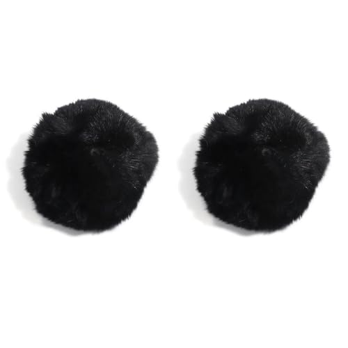 LOUKEKE 2 Teile/los 6cm Pelz Bedeckt Ball Perlen Bunte Charme Pompom Perlen Für DIY Handwerk Materialien Ornament Herstellung Liefert von LOUKEKE