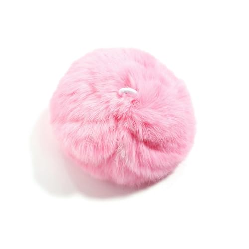 LOUKEKE 2 Teile/los 8cm Pelz Bedeckt Ball Perlen Bunte Charme Pompom Perlen Für DIY Handwerk Materialien Ornament Herstellung Lieferungen von LOUKEKE