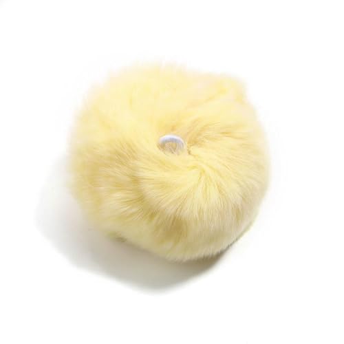 LOUKEKE 2 Teile/los 8cm Pelz Bedeckt Ball Perlen Bunte Charme Pompom Perlen Für DIY Handwerk Materialien Ornament Herstellung Lieferungen von LOUKEKE