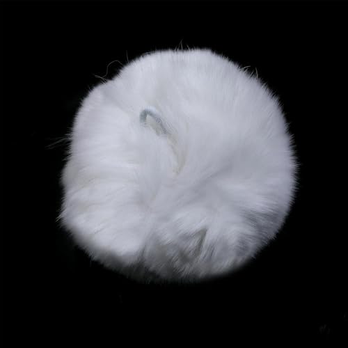 LOUKEKE 2 Teile/los 8cm Pelz Bedeckt Ball Perlen Bunte Charme Pompom Perlen Für DIY Handwerk Materialien Ornament Herstellung Lieferungen von LOUKEKE