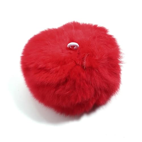 LOUKEKE 2 Teile/los 8cm Pelz Bedeckt Ball Perlen Bunte Charme Pompom Perlen Für DIY Handwerk Materialien Ornament Herstellung Lieferungen von LOUKEKE