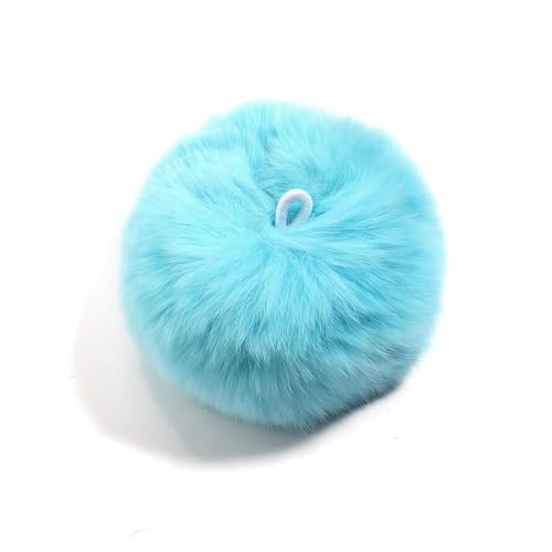 LOUKEKE 2 Teile/los 8cm Pelz Bedeckt Ball Perlen Bunte Charme Pompom Perlen Für DIY Handwerk Materialien Ornament Herstellung Lieferungen von LOUKEKE