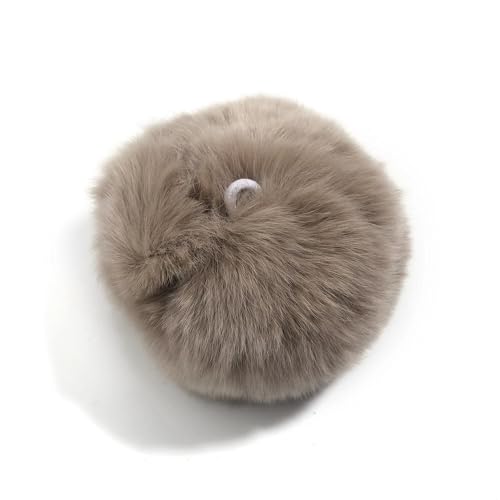 LOUKEKE 2 Teile/los 8cm Pelz Bedeckt Ball Perlen Bunte Charme Pompom Perlen Für DIY Handwerk Materialien Ornament Herstellung Lieferungen von LOUKEKE