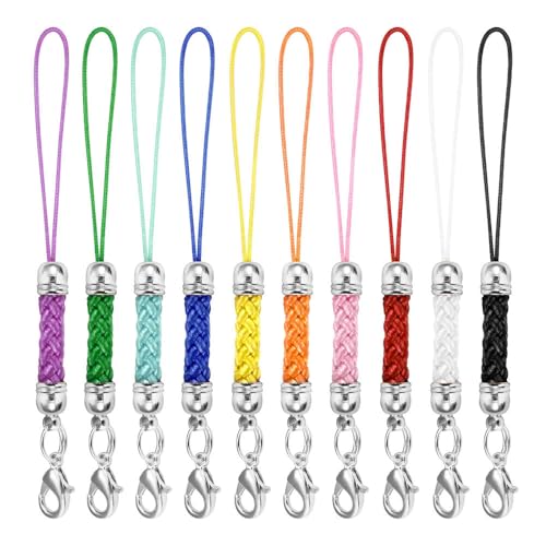 LOUKEKE 20 Stück Lanyard Lariat Strap Cords Karabinerverschluss Seil Schlüsselanhänger Haken Handy Set Charms Schlüsselanhänger Anhänger Schlüsselanhänger Zubehör von LOUKEKE