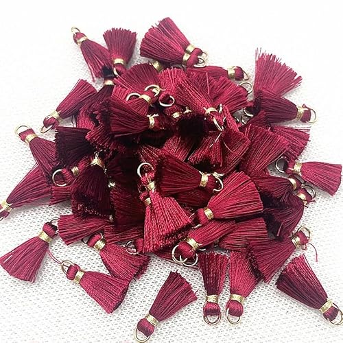 LOUKEKE 40 Stücke 20mm Mini Metall Hängering Quaste Trim Anhänger DIY Handwerk Schmuck Ohrringe Decor Materialien Fringe Trim von LOUKEKE