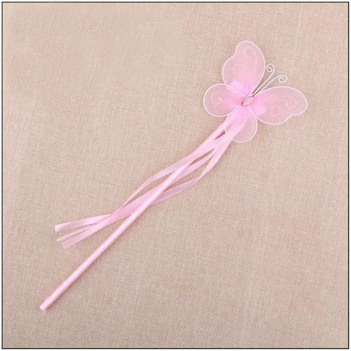 LOUKEKE 5 stücke Schmetterling Stern Pailletten Fee Zauberstab Stick Stange Band Quaste Party Hochzeit Decor von LOUKEKE