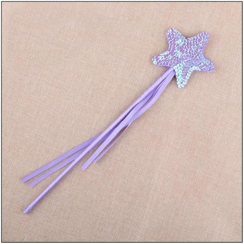 LOUKEKE 5 stücke Schmetterling Stern Pailletten Fee Zauberstab Stick Stange Band Quaste Party Hochzeit Decor von LOUKEKE