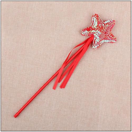 LOUKEKE 5 stücke Schmetterling Stern Pailletten Fee Zauberstab Stick Stange Band Quaste Party Hochzeit Decor von LOUKEKE