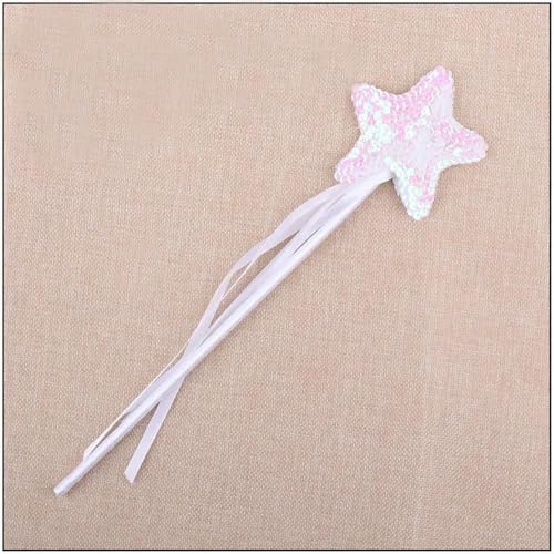 LOUKEKE 5 stücke Schmetterling Stern Pailletten Fee Zauberstab Stick Stange Band Quaste Party Hochzeit Decor von LOUKEKE