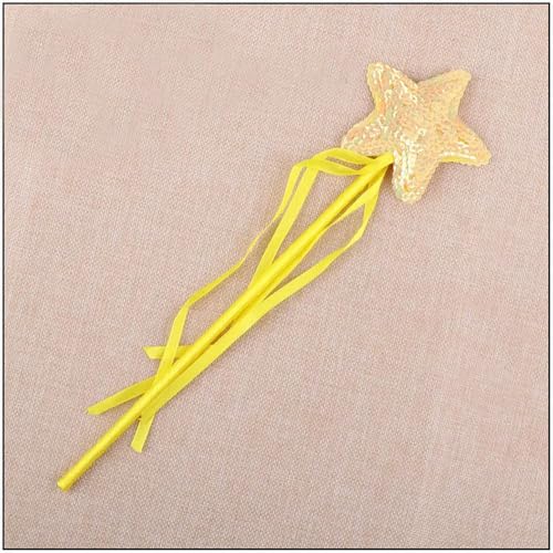 LOUKEKE 5 stücke Schmetterling Stern Pailletten Fee Zauberstab Stick Stange Band Quaste Party Hochzeit Decor von LOUKEKE