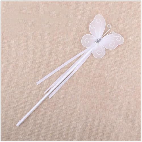 LOUKEKE 5 stücke Schmetterling Stern Pailletten Fee Zauberstab Stick Stange Band Quaste Party Hochzeit Decor von LOUKEKE