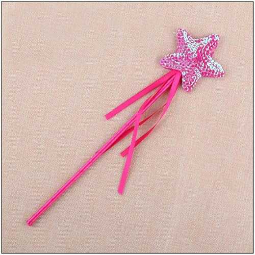 LOUKEKE 5 stücke Schmetterling Stern Pailletten Fee Zauberstab Stick Stange Band Quaste Party Hochzeit Decor von LOUKEKE