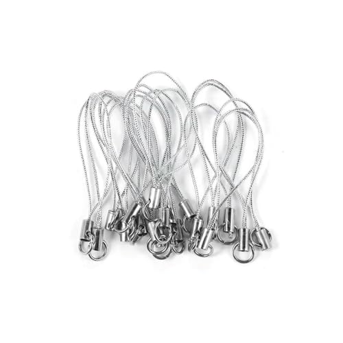 LOUKEKE 50/100 Stück Kordel, Schlüsselband, Kordeln, Karabinerverschluss, Seil, Schlüsselanhänger, Haken, mobiles Set, Charms für DIY-Schmuck-Zubehör von LOUKEKE