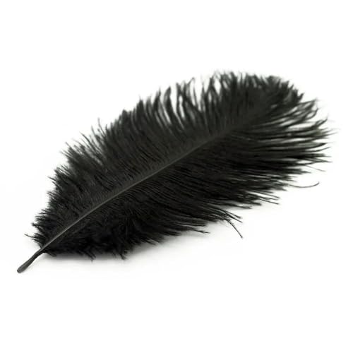 LOUKEKE 50 stücke Schwarz Straußen Feder Decor Straußen Federn für Handwerk Decor Plumas Hochzeit Zubehör Plume von LOUKEKE