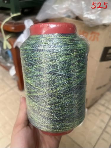 LOUKEKE 500 g goldenes Seidenstickgarn, Nähgarn im Sommerstil, Garn zum Stricken, Wollgarn für Häkelmaschinenstrickgarn von LOUKEKE