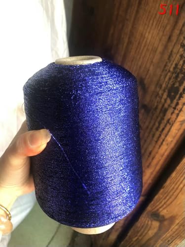 LOUKEKE 500 g goldenes Seidenstickgarn, Nähgarn im Sommerstil, Garn zum Stricken, Wollgarn für Häkelmaschinenstrickgarn von LOUKEKE