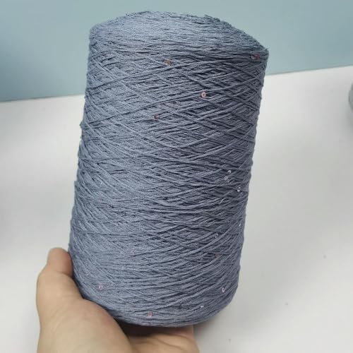 LOUKEKE 500G Pailletten Seide Leinen Spitze Garn High Twist Magie Helle Farbe Pailletten von LOUKEKE