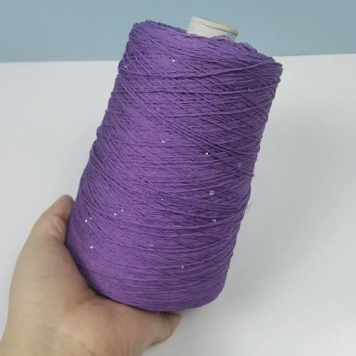 LOUKEKE 500G Pailletten Seide Leinen Spitze Garn High Twist Magie Helle Farbe Pailletten von LOUKEKE