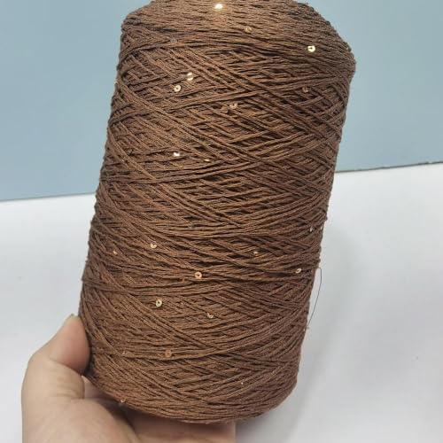 LOUKEKE 500G Pailletten Seide Leinen Spitze Garn High Twist Magie Helle Farbe Pailletten von LOUKEKE