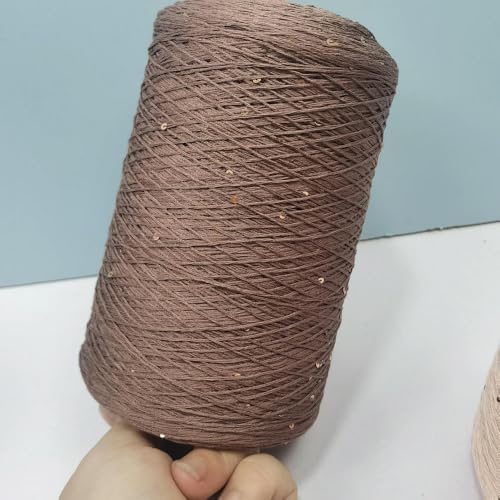 LOUKEKE 500G Pailletten Seide Leinen Spitze Garn High Twist Magie Helle Farbe Pailletten von LOUKEKE