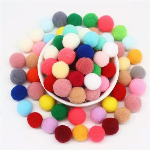 LOUKEKE Pomponbälle 8mm 10mm 15mm 20mm 25mm 30mm Flauschige Pompons Basteln Pompom DIY Handgemachte Hochzeitsdekoration Bastelbedarf von LOUKEKE