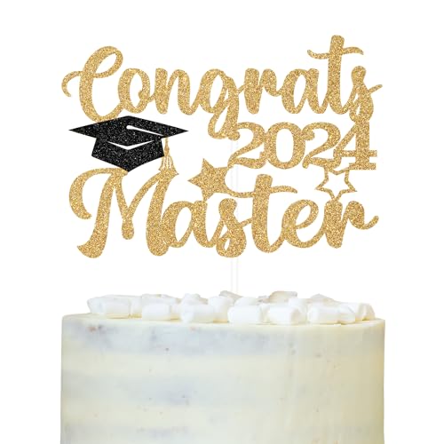 Congrats Master Cake Topper Mastered It 2022 Happy Master Degree Dekorationen Abschlussfeier Dekorationen 2022 von LOVELY BITON