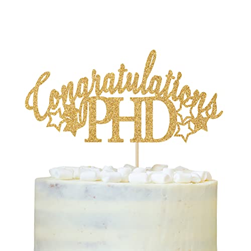 Congratulations PHD Cake Topper, PHD Graduation Cake Decor, Class of 2023 Abschlussfeier Dekorationen, Congrats Grad Gold Glitter von LOVELY BITON