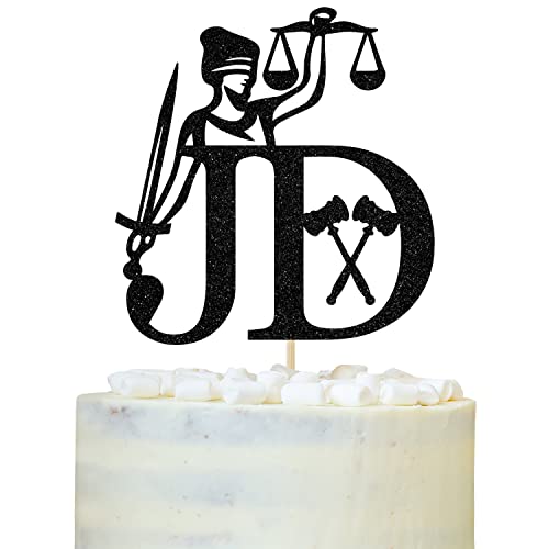 Juris Doctorate Cake Topper, Its the JD for Me, Future Lawyer, Law School Graduation 2023 Party Dekorationen, Congrats Grad Black Glitter von LOVELY BITON