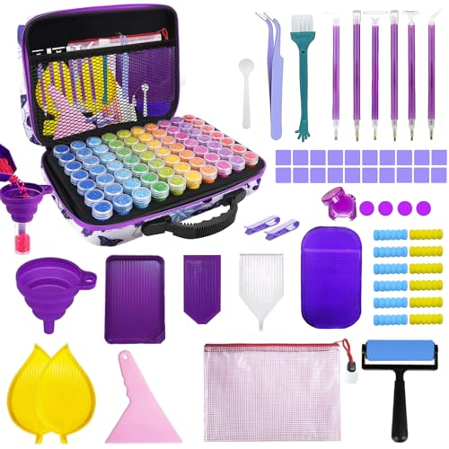 LOVICVKEM 5D Diamond Painting Zubehör Boxen, 70 Stück Aufbewahrungsbox für Diamant Painting Zubehör Box Organizer Aufbewahrungskoffer Kits für Erwachsene oder Kinder DIY Handwerk Als Geschenk von LOVICVKEM