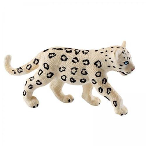 LOVIVER 6X Leopardenfigur, Wildtierstatue, Ab 3 Jahren, Jungen Und Mädchen, Schneeleoparden Spielset, Modell für Die Tischdekoration von LOVIVER