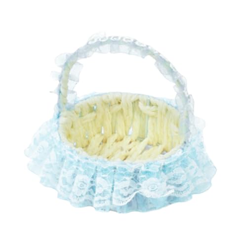 LOVIVER Blumenkorb für Hochzeiten, Geflochtene Körbe, Tragbar, Schöner Korb für Blumenmädchen, Handkorb für Partys, Hochzeiten, Veranstaltungen, Besondere Anl, Blau LOVIVER Blumenkorb für Hochzeiten, Geflochtene Körbe, Tragbar, Schöner Korb für Blumenmädchen, Handkorb für Partys, Hochzeiten, Veranstaltungen, Besondere Anl, Blau von LOVIVER